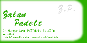 zalan padelt business card